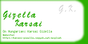 gizella karsai business card